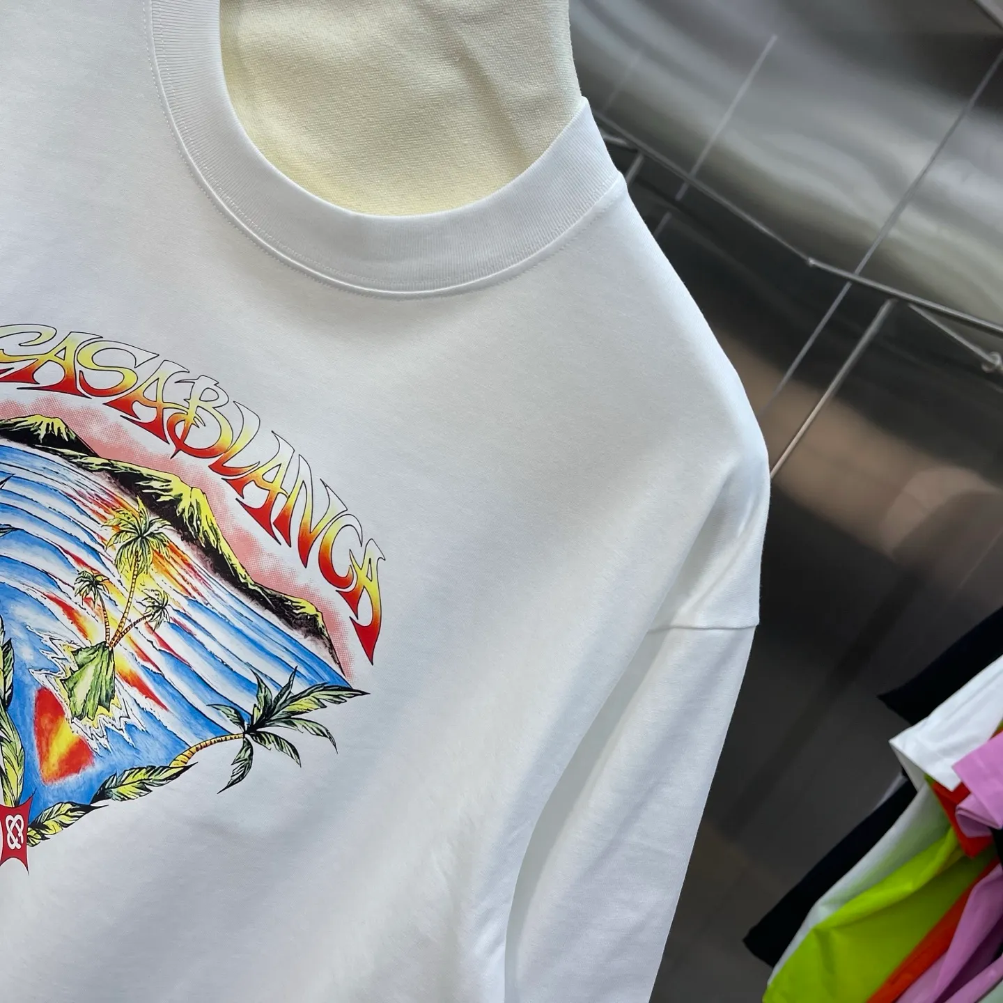 New Arrival Casablanca Classic Series T ～ ， ， 。 ， Classic ， In Stock ！ ：White Black Light Green Orange Pink（5 ） Size：S M L XL XXL